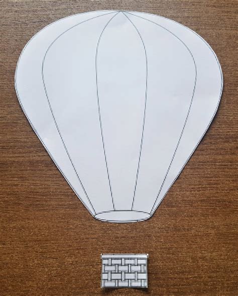 hot air balloon craft template free